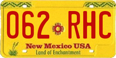 NM license plate 062RHC