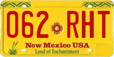 NM license plate 062RHT