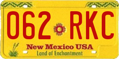 NM license plate 062RKC