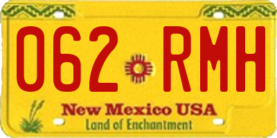 NM license plate 062RMH