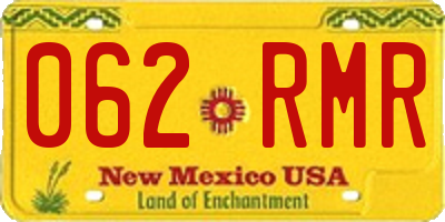 NM license plate 062RMR