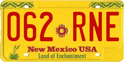 NM license plate 062RNE