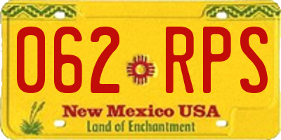 NM license plate 062RPS