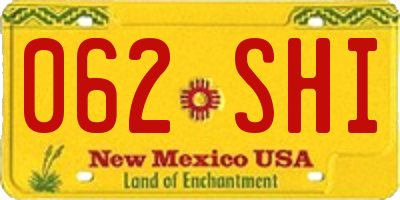 NM license plate 062SHI