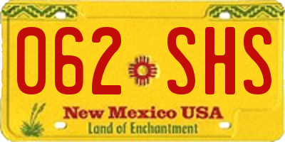 NM license plate 062SHS