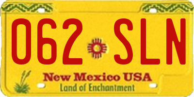 NM license plate 062SLN