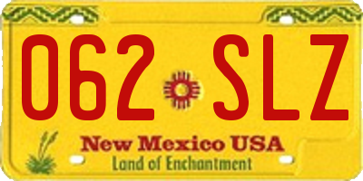 NM license plate 062SLZ