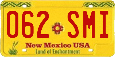NM license plate 062SMI