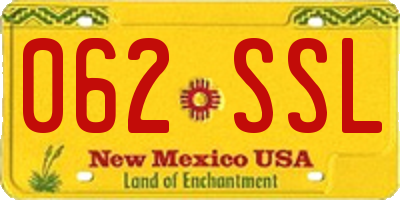 NM license plate 062SSL