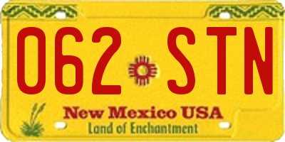 NM license plate 062STN