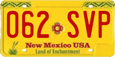 NM license plate 062SVP