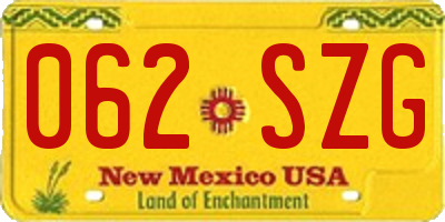 NM license plate 062SZG