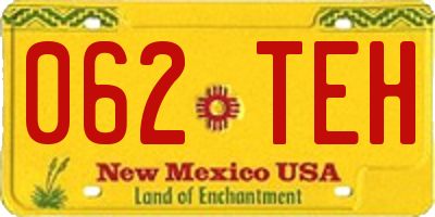 NM license plate 062TEH