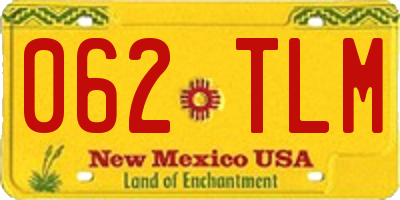 NM license plate 062TLM