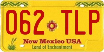 NM license plate 062TLP