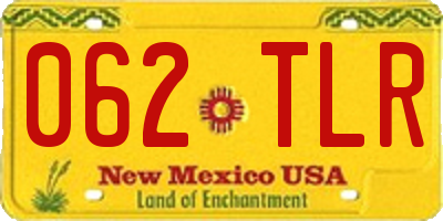 NM license plate 062TLR