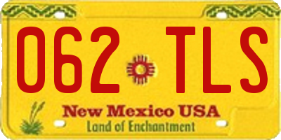 NM license plate 062TLS