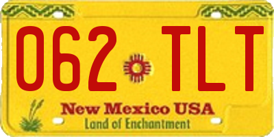 NM license plate 062TLT