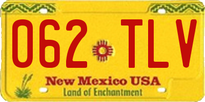 NM license plate 062TLV