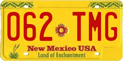 NM license plate 062TMG