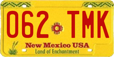 NM license plate 062TMK