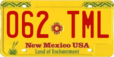NM license plate 062TML