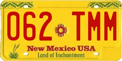 NM license plate 062TMM