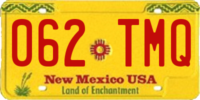 NM license plate 062TMQ