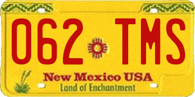 NM license plate 062TMS