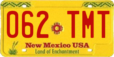 NM license plate 062TMT