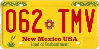 NM license plate 062TMV