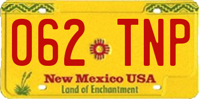 NM license plate 062TNP