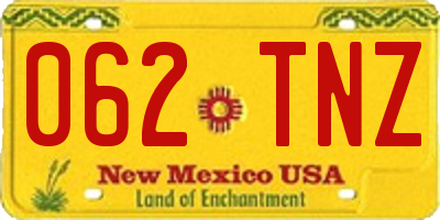 NM license plate 062TNZ