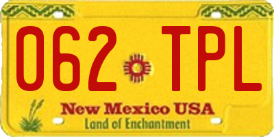 NM license plate 062TPL
