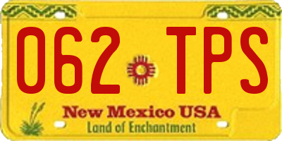 NM license plate 062TPS