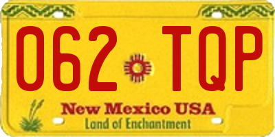 NM license plate 062TQP
