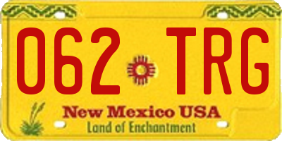 NM license plate 062TRG