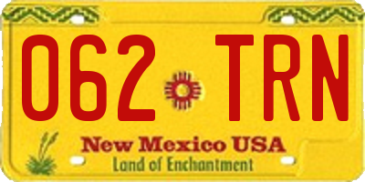 NM license plate 062TRN