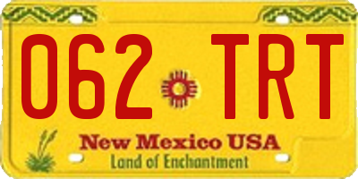 NM license plate 062TRT