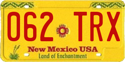 NM license plate 062TRX