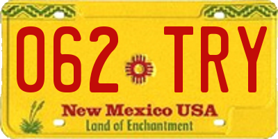NM license plate 062TRY