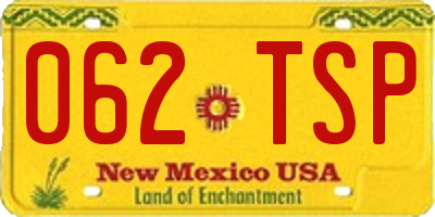 NM license plate 062TSP