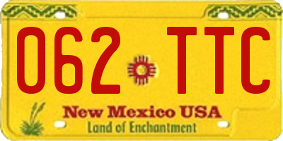 NM license plate 062TTC