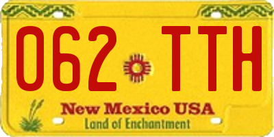 NM license plate 062TTH