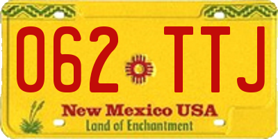 NM license plate 062TTJ