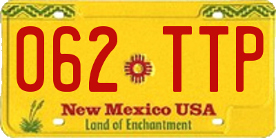 NM license plate 062TTP