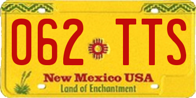 NM license plate 062TTS