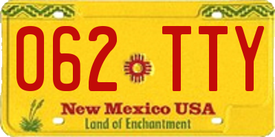 NM license plate 062TTY