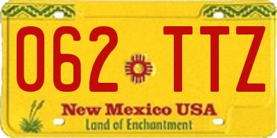 NM license plate 062TTZ