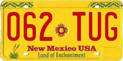 NM license plate 062TUG